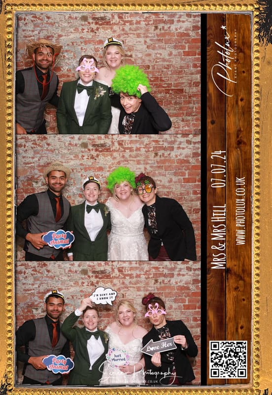 wedding photo booth brickwork backdrop print out example